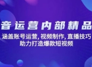 抖音运营内部精品课