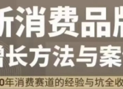 新消费品牌增长方法与案例