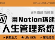 Notion入手到精通搭建人生管理系统+操作指南