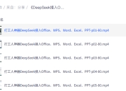 《DeepSeek接入Office、WPS、Word、Excel、PPT》打工人神器
