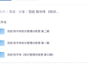 陈华伟 知识管理训练营 三期合集