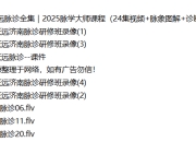 许跃远脉诊全集│2025脉学大师课程(24集视频+脉象图解+诊断技巧)