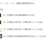 爆款文案撰写技巧大全，100个必火标题模板+390条爆款文案直接用