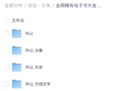 全网稀有电子书大合集【azw3 pdf epub】