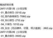 2026年精选研报合集