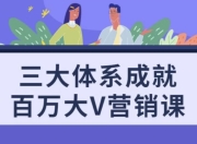 三大体系成就百万大V营销课