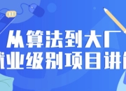 从算法到大厂就业级别项目讲解