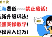 超级干货！蓝海赛道-禁止废话！最新升级玩法！完整实操教学！轻松月入过万！