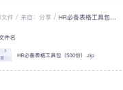 HR必备表格工具包(500份)