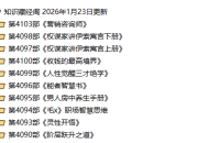 知识藏经阁 2026年1月23日更新