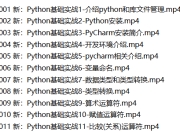 最全Python教程大合集