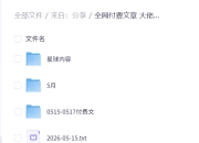 全网付费文章 大佬观点学习 最新研报 星球资讯 5月17日更新