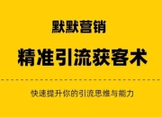 默默营销·精准引流+私域营销+逆袭赚钱（三件套）快速提升你的赚钱认知与营销思维