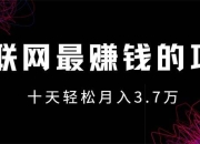 互联网最赚钱的项目没有之一，轻松月入7万+，团队最新项目