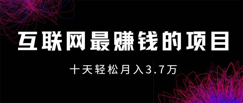 图片[1]-（12396期）互联网最赚钱的项目没有之一，轻松月入7万+，团队最新项目-问小徐资源库